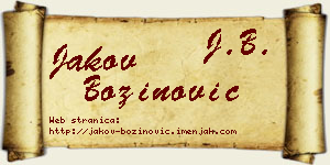 Jakov Božinović vizit kartica